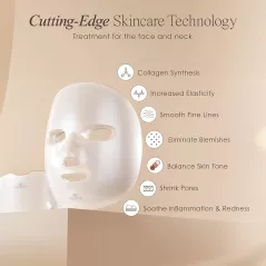 Masque LED Visage & Cou LightAura Plus : Rajeunissement, Anti-Âge, 7 Couleurs pour une Peau Éclatante